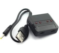1 gab USB lādētājs no 1 līdz 4 Hubsan H107 H107L H107C H107D, Wltoys V202 V252 V939, UDI U816 U816A U830, JXD 385 388 392, Syma X5 X5C X5SW, FY 310 310 310B, Hubsan H107 H107L H107C H107D, Wltoys V202 V252 V939, UDI U816 U816A U830, JXD 385 388 392. Syma