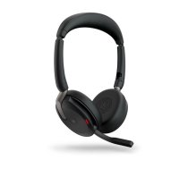 Jabra Evolve2 65 Flex MS stereo - mikrofonu austiņas - supra-aurikulāras - Bluetooth - bezvadu - aktīva trokšņa slāpēšana - USB-A -