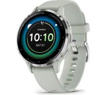 Viedpulkstenis Garmin Venu® 3S Silver Stainless Steel Bezel with Sage Gray Case and Silicone Band