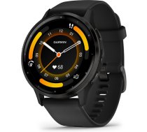 Viedpulkstenis Garmin Venu® 3 Slate Stainless Steel Bezel with Black Case and Silicone Band