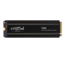 Crucial T500 SSD 1 To PCIe Gen4 NVMe M.2 PS5 SSD Iekšējais spēļu disks ar radiatoru, saderīgs ar PlayStation 5 - CT1000T500SSD5