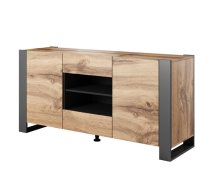 Kumode Halmar Wood, brūna/pelēka