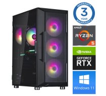 Dators Intop Ryzen 5 5500 16GB 1TB SSD M.2 NVME RTX3050 6GB WIN11