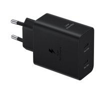 Samsung Power Adapter Duo EP tīkla lādētājs 2x USB-C, 50 W – melns