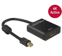 Delock Adapter mini Displayport 1.2 male > HDMI female 4K Active black
