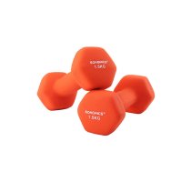 Hanteles 2 x 1,5 kg oranžas