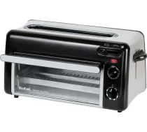 Tosteris Tefal Tl6008 2-in-1 tosteris un mini cepeškrāsns, 1300w, melna