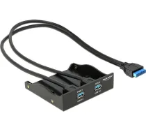Delock 2 ports Front Panel USB 3.0 with internal 19 pin head connector (61896)