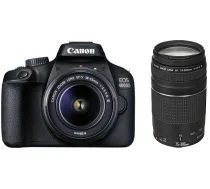 Digitālā fotokamera Canon EOS 4000D 18-55 mm III + 75-300 mm III komplekts