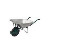 Dārza un saimniecības ķerra 65L cinkota tērauda kulba 0.6 mm izturīgs rāmis 1.2 mm pneimatiskā riepa 3.00-8 ergonomiski rokturi 9028858 BESK