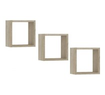 3-ju plauktu komplekts NORE K 25x25cm, ozola krāsas