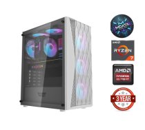 Dators Ryzen 7 5800X 32GB 1TB SSD RX 7700 XT Windows 11 White Stacionārais dators