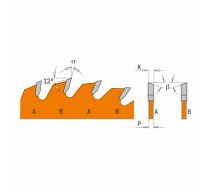 Zāģripa kokam ITK-Plus HM 165x1,7/20mm Z24 a18° ß10° ATB, CMT