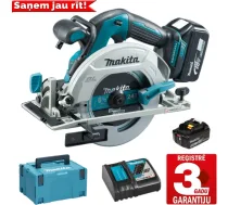Akumulatora ripzāģis, 18 V, 2x 5,0 Ah Li ion, 57 mm, ø165x20mm 24T, 3,3kg MAKPACK DHS680RTJ Makita DHS680RTJ