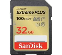 SANDISK Extreme Plus 32GB SDHC 100mb/s V30 SDSDXWT-032G-GNCIN