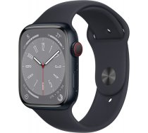 Apple Watch Series 8 Smartwatch (midnight, 45mm, Aluminium, Sport Band) MNK43FD/A MNK43FD/A