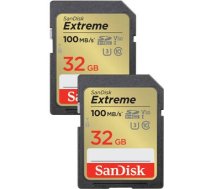 SANDISK Extreme 32GB microSDHC UHS-I, Class 10, U3, V30 - Twin-pack SDSDXVT-032G-GNCI2