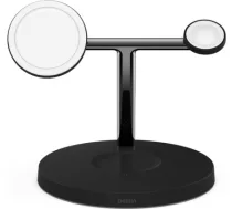 Belkin Pro MagSafe 3in1 Wireless Charging Stand + AC Power Adapter BOOST CHARGE Black, 15 W WIZ017VFBK