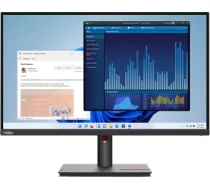 Lenovo ThinkVision T27p-30 27 ", IPS, 4K, 3840 x 2160, 16:9, 4 ms, 350 cd/m², Black, 60 Hz, HDMI ports quantity 1 63A9GAT1EU