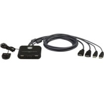ATEN CS22HF-AT 2-Port USB FHD HDMI Cable KVM Switch, Black CS22HF-AT