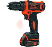 Black&decker BLACK + DECKER cordless drill BDCDD12, 10,8Volt (black / orange, Li-ion battery pack 1.5Ah) BDCDD12-QW