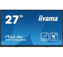 iiyama ProLite T2755QSC-B1 monitor komputerowy 68,6 cm (27") 2560 x 1440 px Full HD LCD Ekran dotykowy Czarny T2755QSC-B1