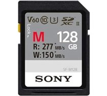 Atmiņas karte SDXC 128GB Sony SF-M UHS-II U3 V60 150/277 MB/s (SF-M128) SFG1M