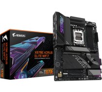 GIGABYTE X870E A ELITE WIFI7 Motherboard - Supports AMD Ryzen 9000 CPUs, 16+2+2 Phases Digital VRM, up to 8000Hz DDR5 (OC), 4xPCIe 5.0 + 4xM.2, Wi-Fi 7, 2.5GbE LAN, USB 3.2 Gen 2x2 X870E AORUS ELITE WIFI7