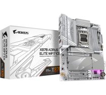 GIGABYTE X870 A ELITE WF7 ICE Motherboard - Supports AMD Ryzen 9000 CPUs, 16+2+2 Phases Digital VRM, up to 8000MHz DDR5 (OC), 4xPCIe 5.0 + 4xM.2,Wi-Fi 7, 2.5GbE LAN, USB 3.2 Gen 2x2 X870 AORUS ELITE WF7 ICE