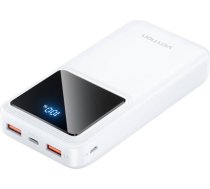 Powerbank, Vention, FHLW0, 20000mAh, Micro-USB, USB-C, 2xUSB-A, 22.5W (white) FHLW0