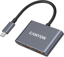 CANYON hub DS-3 3in1 USB-C Dark Grey CNS-TDS3