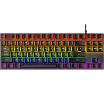 RoGer K80 Spēļu vadu Mehāniskā tastatūra RGB / USB K80-BK