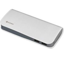 Platinet PMPB11LW Power Bank Luxury Leather 11000 mAh Universāla Ārējas uzlādes Baterija 2x USB 2.1A Balta PMPB11LW