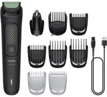 PHILIPS MG3945/15 Multigroom series 3000 trimmeris (9-in-1), melns ar zaļu MG3945/15