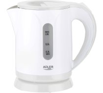 Adler Kettle AD 1371w Electric 850 W 0.8 L Stainless steel/Polypropylene 360° rotational base White AD 1371 WHITE