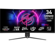 LCD Monitor MSI 34 " 3440 x 1440 pixels Native aspect ratio 21:9 LCD MPG346CQRFX24 MPG 346CQRF X24
