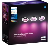 Philips Hue White Ambiance Adore Bathroom recessed and inset downlight (pack of 3) (silver) 929003807901