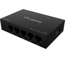 Lanberg Switch 5x1GB/s Unmanagment Gigabit Ethernet Desktop 12V metal case DSM1-1005 Unmanaged Desktop DSM1-1005