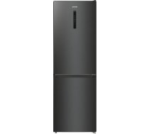 Gorenje Refrigerator NRK619EABXL4 Energy efficiency class E, Free standing, Combi, Height 185 cm, No Frost system, net capacity 204 L, Freezer net capacity 96 L, Display, 38 dB, Black NRK619EABXL4