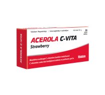 ACEROLA C-Vita tabletes ar zemeņu garšu, 30 gab