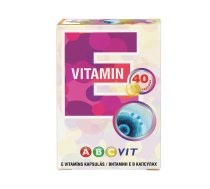 ABCVIT E vitamīns kapsulas, 40 gab.