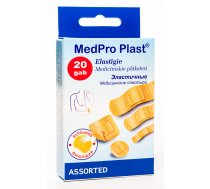 PLĀKSTERI MEDPRO PLAST ASORTI N20 ELASTĪGI