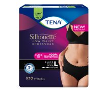 TENA Silhouette Pants Plus Noir bikses melnā krāsā, L izmērs, 10 gab.