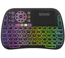 KlaviatЕ«ra Savio ARGB Mini Bluetooth + 2.4 GHz Black (KW-04)