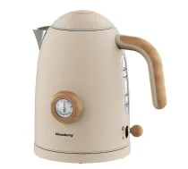Elektriskā tējkanna ar termometru, bēša, retro, 2200W, 1,7 l, KB 9020, Klausberg (KB 9020)