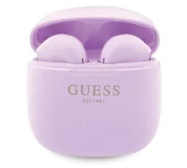 Guess GUTWST26PSU Bluetooth headphones Bezvadu austiņas TWS + docking station / violets (GUTWST26PSU)
