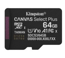 Kingston Canvas Select Plus MicroSDXC AtmiЕ†as karte 64GB (SDCS3/64GBSP)