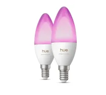 Philips Hue E14 3.7W RGBW B39 sveces spuldze 2 gab. / krāsaina (929004295302)