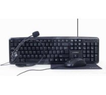Gembird 4-in-1 Komplekts KlaviatЕ«ra + Datorpele + AustiЕ†as + PeДјu Paliktnis (KBS-UO4-01)