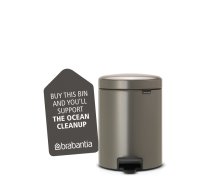 BRABANTIA atkritumu tvertne ar pedДЃli NewIcon, 5 l, Platinum (112683)